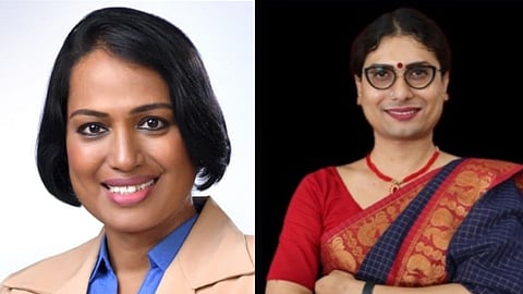 Kalki Subramaniam (L) , Southern region representative of the council, and Rituparna Neog (R) , Northeast region representative, submitted their resignations to the Union Minister for Social Justice and Empowerment