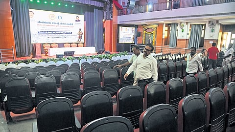 GBA officials inspect Town Hall on Thursday ahead of the budget presentation  by the Bengaluru Central City Corporation on Friday 