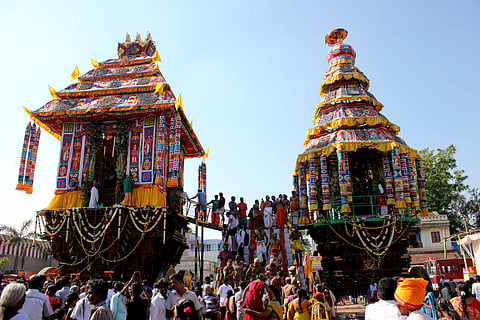 Temple car festival of Perur Patteeswarar Temple in Coimbatore