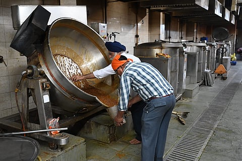 Inside the langar kitchen