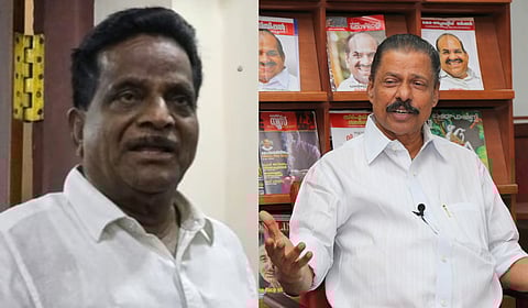 Former CPM district secretariat member T K Govindan and CPM state secretary M V Govindan