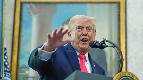 Trump also claimed Democrats were trying to "deflect from all of the tremendous success that we're having in this military operation."