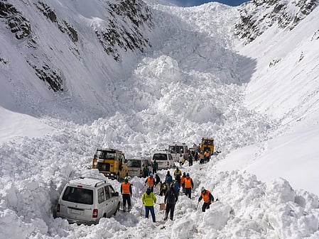 Traffic will be allowed once the road is cleared of avalanche debris, they added.