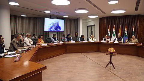 A meeting of an Informal Group of Ministers (IGoM) constituting several senior ministers.