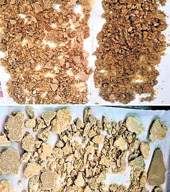 The police seized approximately 7.35 kg of mephedrone and 41 kg of drug precursors, totalling 48 kg, from the shed.