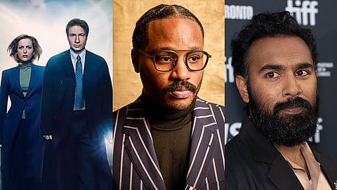 From L to R: A poster for the original The X-Files, Ryan Coogler, Himesh Patel