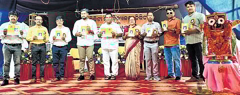 Higher Education min Suryabanshi Suraj during the event at Chikiti College 