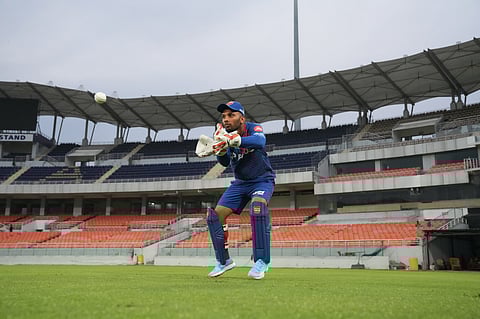 Vishnu Vinod during a training session