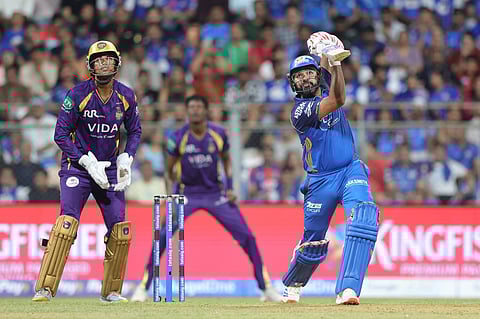 Rohit Sharma scored a 38-ball 78 to give a MI a flying start against KKR at the Wankhede Stadium on Sunday