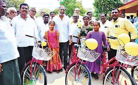 Speaking on the occasion, he said authorities have already distributed 10,450 bicycles to students across Addanki constituency and will complete the programme by April 15. 