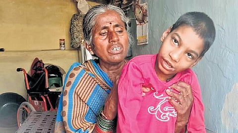 Born with a severe mental disability and suffering from epilepsy, Srujan is unable to sit, stand, or speak.