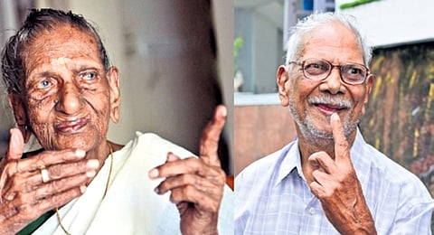 Janaki (111 yrs) and N O George (92 yrs)