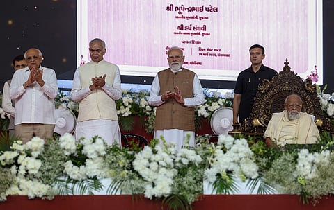 Prime Minister Narendra Modi returned to Gujarat with a calibrated political and economic message rooted in heritage and powered by high technology.