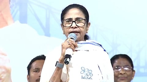West Bengal Chief Minister and Trinamool Congress supremo Mamata Banerjee speaks at an election campaign on Tuesday, March 31, 2026.