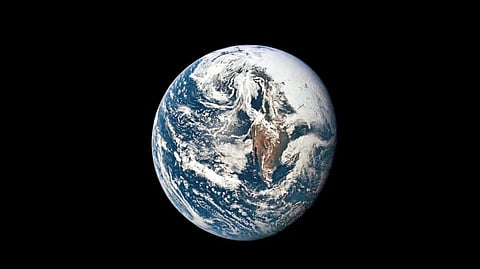 This May 18, 1969 photo provided by NASA shows Earth from 36,000 nautical miles away as photographed from the Apollo 10 spacecraft during its trans-lunar journey toward the moon.