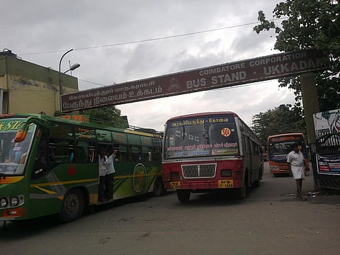 Several buses still halt in front of  the C Subramaniam flyover that connects Ukkadam with Aathupalam.