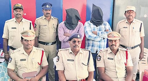 Markapuram DSP U Nagaraju, the investigating officer, along with other officials, disclosed the arrest details at a press meet at the DSP office. 
