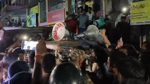 Security forces used batons to disperse the crowd and rescued the judicial officers, including three women, late at night on Wednesday.