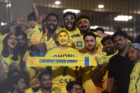 CSK Fans in the MA Chidambaram Stadium