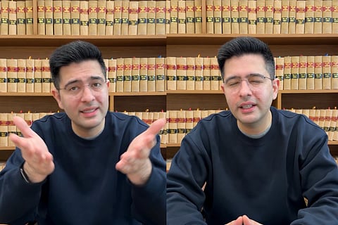 In a video statement, Chadha dismissed claims that he did not join opposition walkouts, terming the accusation a “blatant lie.”