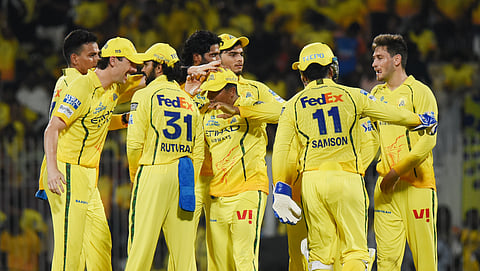 CSK during their match against Punjab Kings on Friday