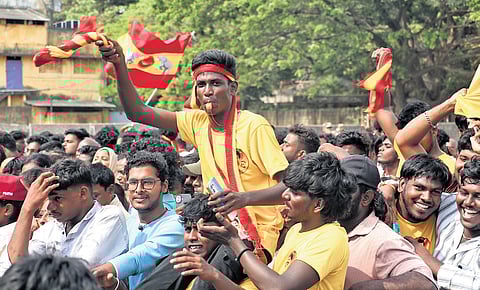 Vijay’s roadshow witnessed a massive turnout, with supporters, particularly youth and women, lining up along the route in Puducherry on Saturday