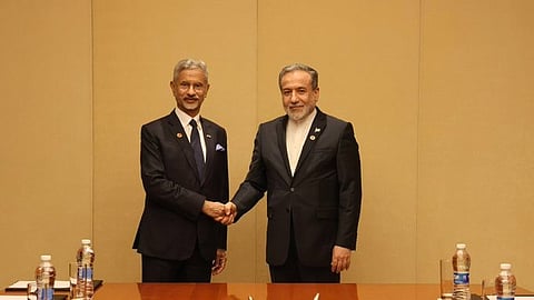 External Affairs Minister S Jaishankar with Iranian Foreign Minister Seyed Abbas Araghchi.