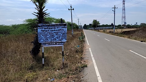 Thathanoothu villagers announce election boycott condemning stone quarry violations.