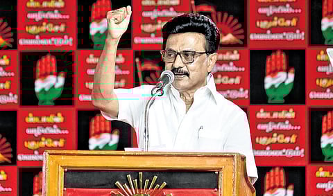 Chief Minister MK Stalin campaigning for DMK alliance candidates in Puducherry. The UT goes to the polls on April 9 