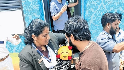 With the coordinated efforts of the on-duty Ticket Checking staff, the mother and the newborn baby girl were safely shifted to Government Hospital, Elamanchili, by 108 ambulance.