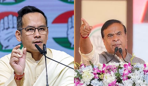 Congress candidate and Lok Sabha MP Gaurav Gogoi (L); BJP's candidate for Jalukbari and Assam CM Himanta Biswa Sarma (R).