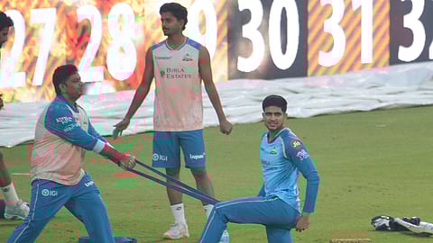 GT captain Shubman Gill during training
