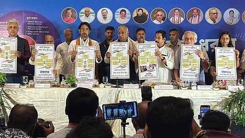 The Congress on Tuesday released its manifesto for the assembly elections in West Bengal.