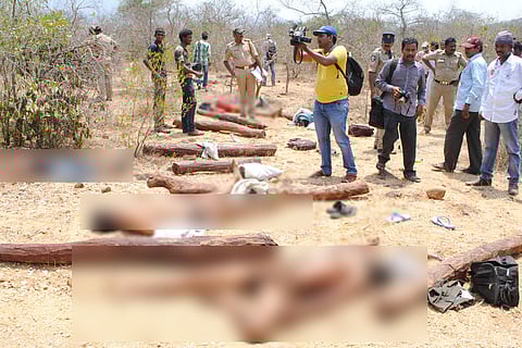 The victims, daily-wage labourers, were shot dead in 2015; questions over the police version persist