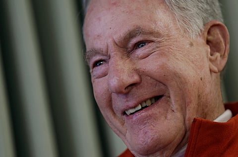 Jim Whittaker is interviewd for the 50th Anniversary Celebration of the First American Ascent of Mount Everest in Berkeley, Calif.,Feb 22, 2013