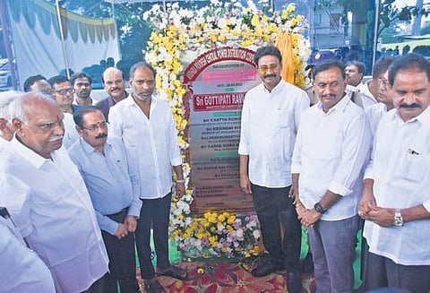 Energy Minister Gottipati Ravi Kumar inaugurates Vidyut Nilayam at Gunadala in Vijayawada on Wednesday.