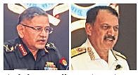 Chief of Army Staff General Upendra Dwivedi (L) and Chief Of Naval Staff Admiral Dinesh Kumar Tripathi at Ran Samwad on Thursday | Vinod Kumar T