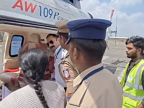 Election flying squad inspects chopper of BJP's K Annamalai in Nilgiris