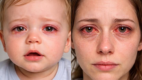 Conjunctivitis can occur in all age groups 