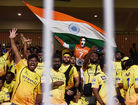 Fans at the MA Chidambaram Stadium