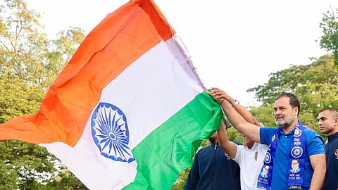 Rahul Gandhi flags off the ‘Run for Ambedkar, Run for Constitution’ marathon in New Delhi