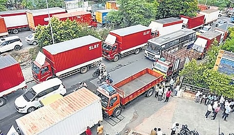 Telangana Lorry Owners Association State president said costs range from Rs 900 to Rs 1,000 for autos and Rs 5,000 to Rs 12,000 for lorries, while similar products available locally and online cost nearly half.