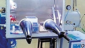 Fabrication of the perovskite solar cell being carried out at Kerala University’s Photovoltaics Research Lab 