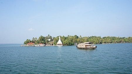Ashtamudi Lake.