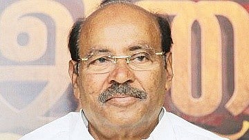 PMK founder Dr S Ramadoss collapsed after attending a public meeting in Salem.