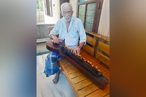 Ahmed Sahab with his shahi baaja