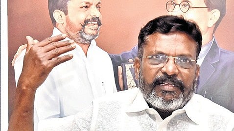 VCK chief and Chidambaram MP Thol Thirumavalavan. 