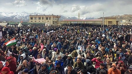 Protests in Ladakh over statehood, Sixth Schedule demands.