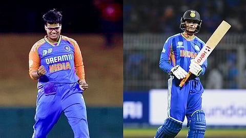 Deepti Sharma (L) earned the honour after emerging as the top wicket-taker in last year's ICC Women's ODI World Cup with 22 wickets. Abhishek Sharma (R) had a breakout 2025 season, scoring 859 runs from 21 matches at an awesome strike rate of 193 with a hundred and five fifties.