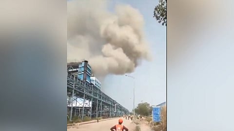 Explosion at a Vedanta Limited power plant in Singhitarai village.